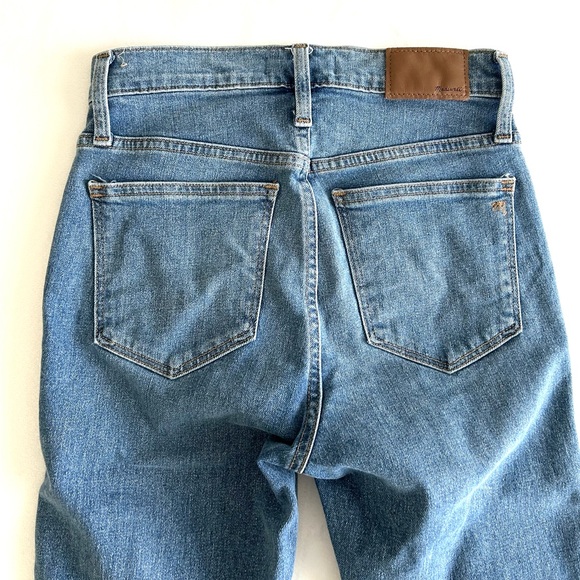 Madewell 10" High-Rise Button Front Blue Denim Skinny Jeans - Picture 10 of 11